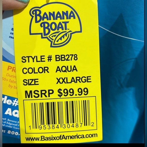 Banana Boat UPF 50+ protection pullover sleeveless 1/4 zip tassel,stretch summer - Picture 10 of 13